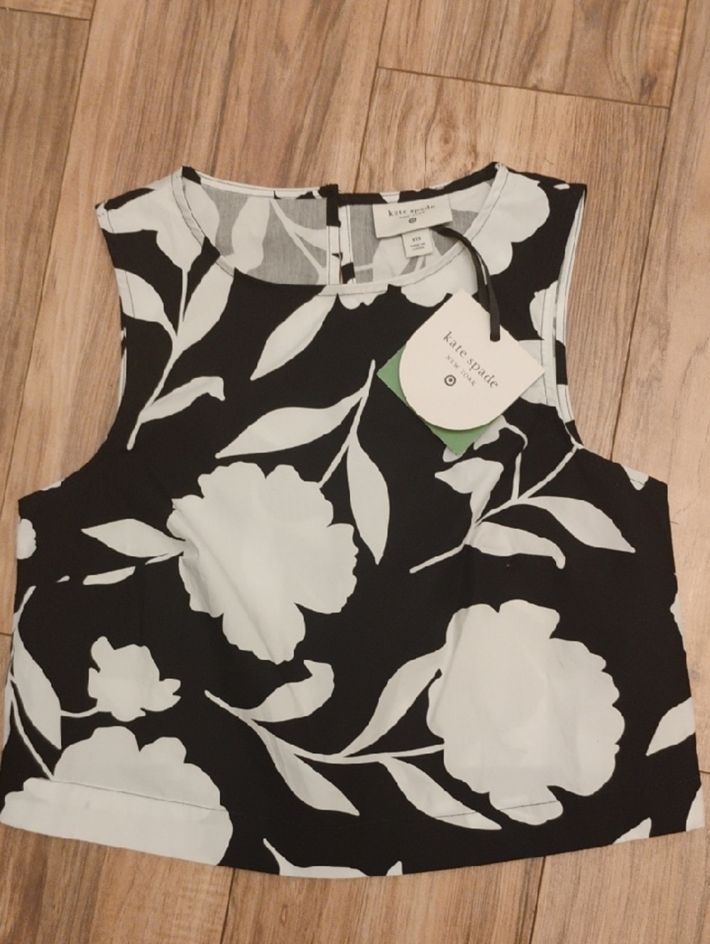 kate spade for target Black and White Floral Sleeveless Top